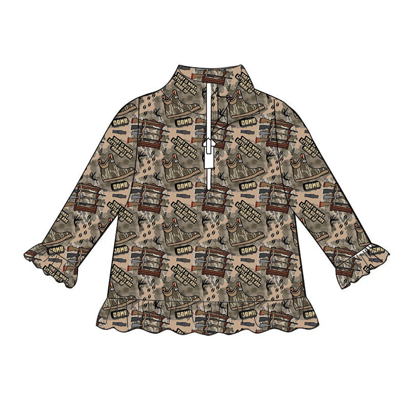 Exclusive Hunt/Fish Ruffle Quarter-Zip