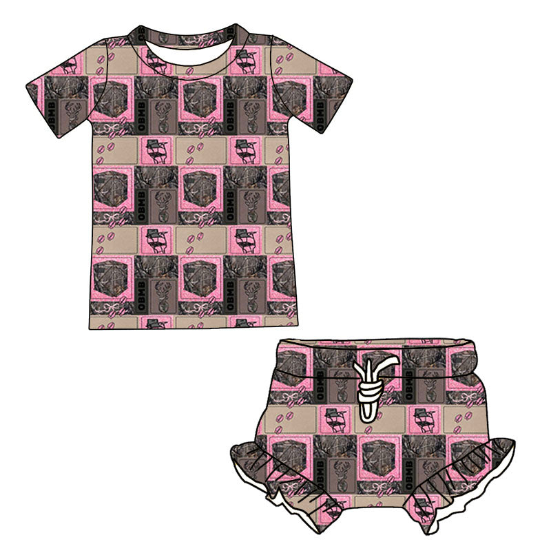 Exclusive Hunt/Fish Tee w/ Ruffle Shorts