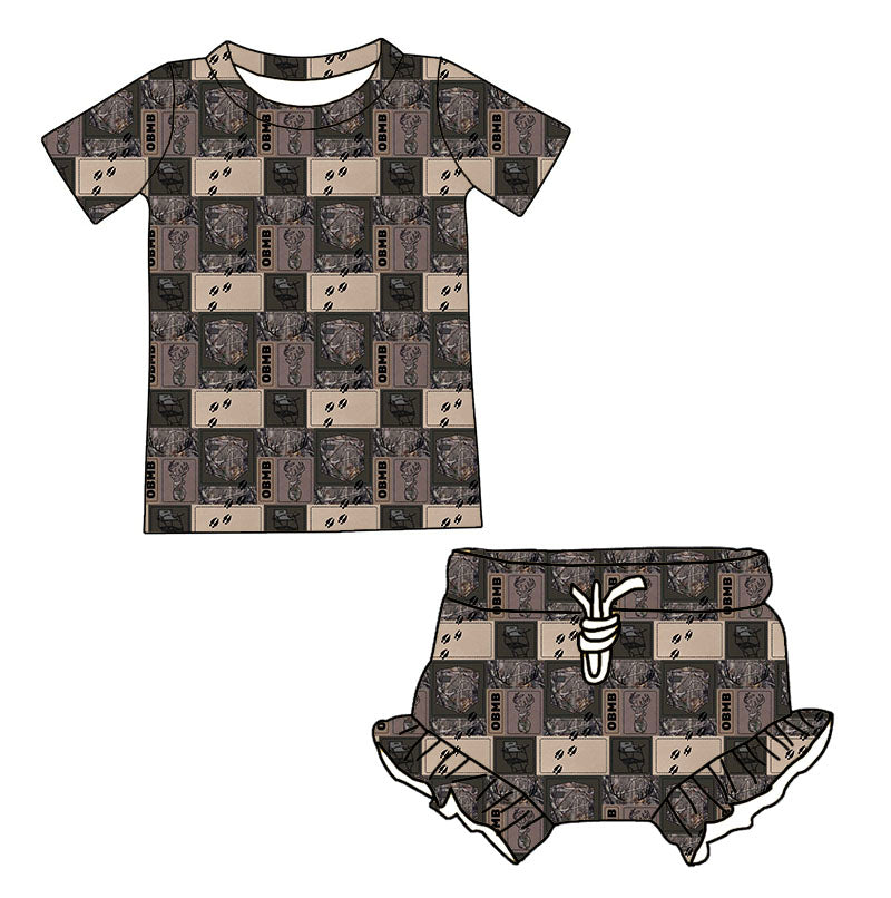 Exclusive Hunt/Fish Tee w/ Ruffle Shorts