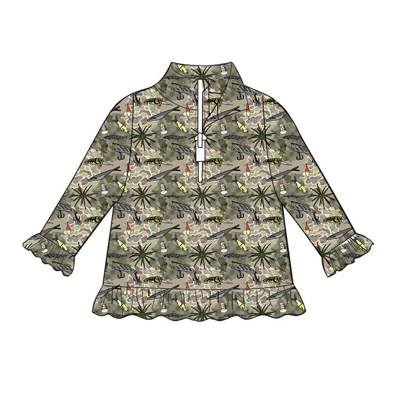 Exclusive Hunt/Fish Ruffle Quarter-Zip