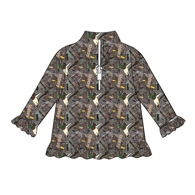 Exclusive Hunt/Fish Ruffle Quarter-Zip